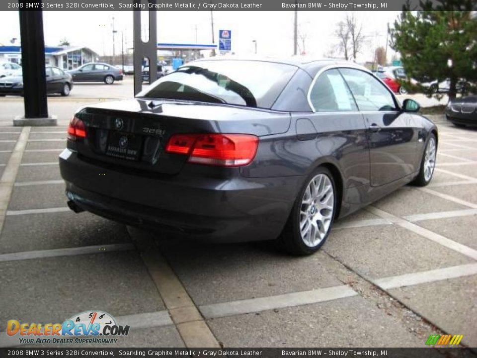 2008 BMW 3 Series 328i Convertible Sparkling Graphite Metallic / Gray Dakota Leather Photo #8