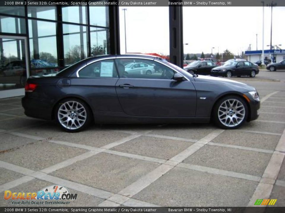 2008 BMW 3 Series 328i Convertible Sparkling Graphite Metallic / Gray Dakota Leather Photo #9