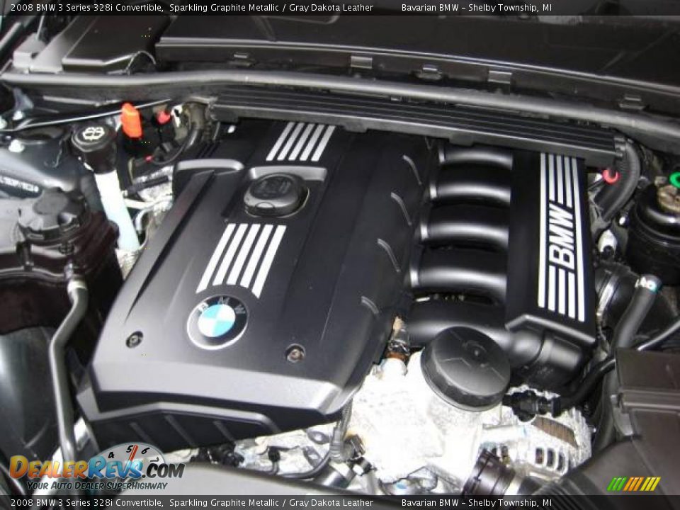 2008 BMW 3 Series 328i Convertible Sparkling Graphite Metallic / Gray Dakota Leather Photo #12