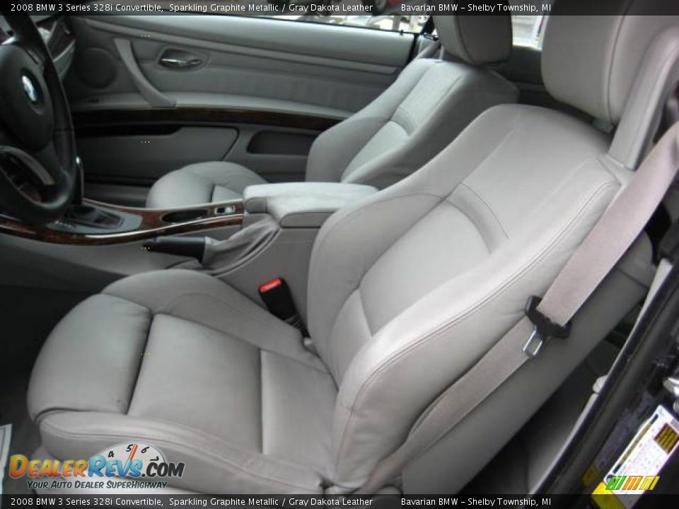 2008 BMW 3 Series 328i Convertible Sparkling Graphite Metallic / Gray Dakota Leather Photo #14