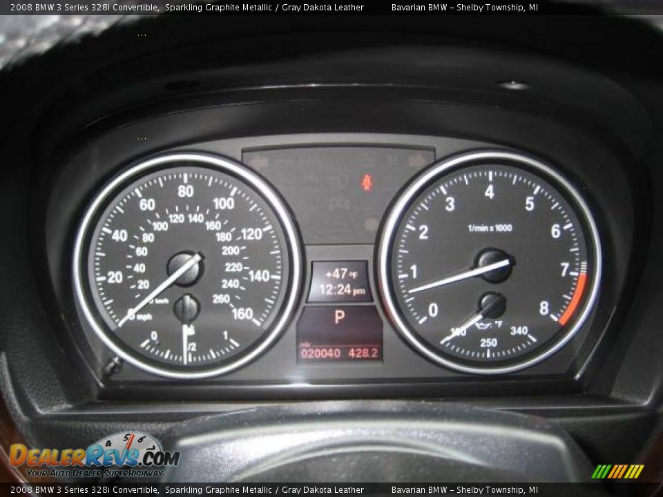 2008 BMW 3 Series 328i Convertible Sparkling Graphite Metallic / Gray Dakota Leather Photo #22