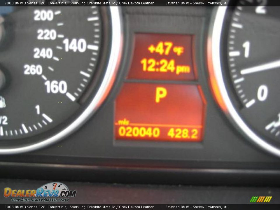 2008 BMW 3 Series 328i Convertible Sparkling Graphite Metallic / Gray Dakota Leather Photo #23