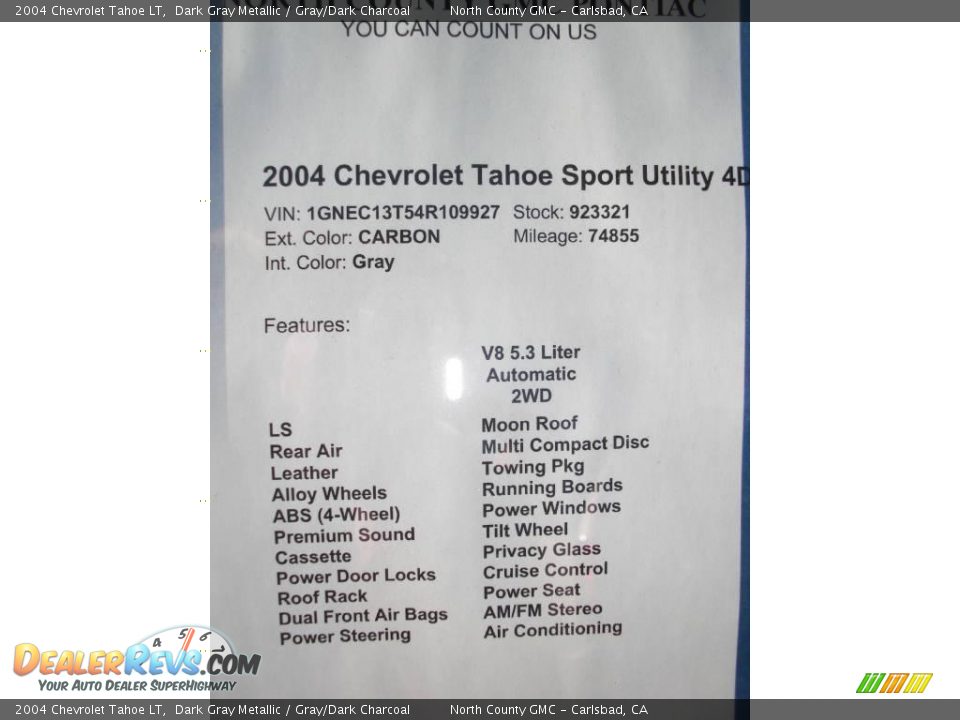 2004 Chevrolet Tahoe LT Dark Gray Metallic / Gray/Dark Charcoal Photo #5