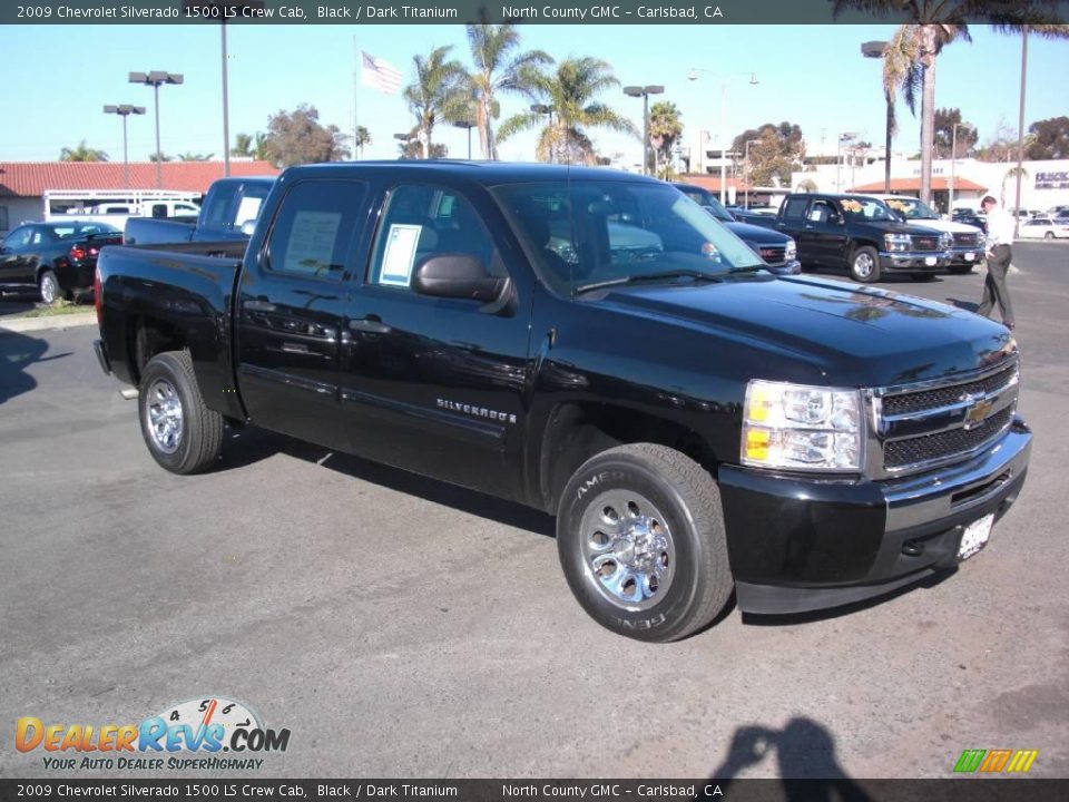 2009 Chevrolet Silverado 1500 LS Crew Cab Black / Dark Titanium Photo #1