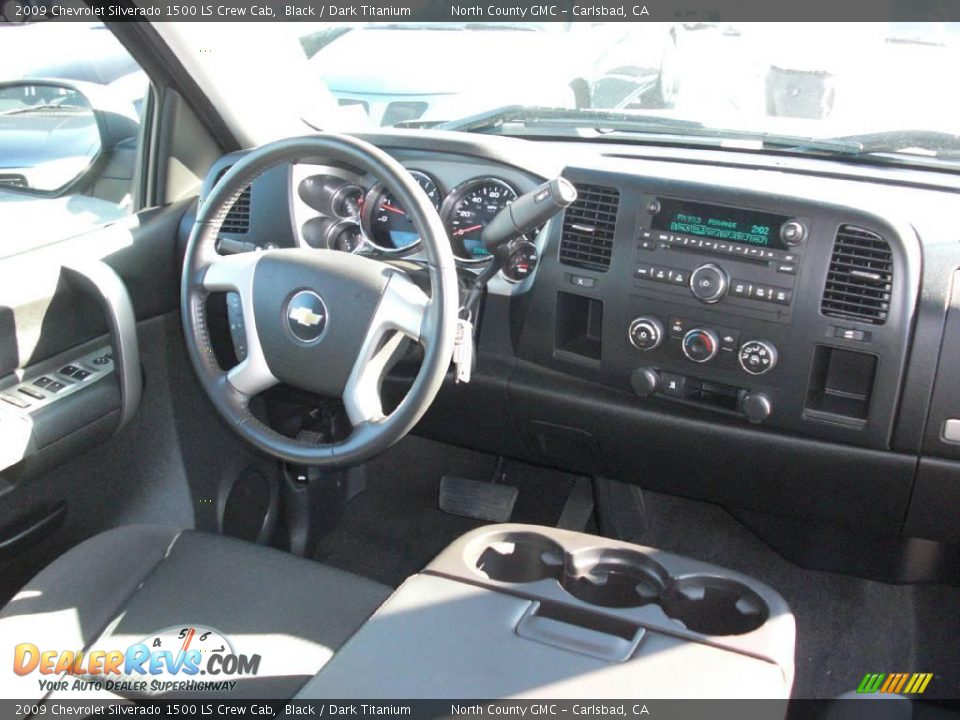 2009 Chevrolet Silverado 1500 LS Crew Cab Black / Dark Titanium Photo #3