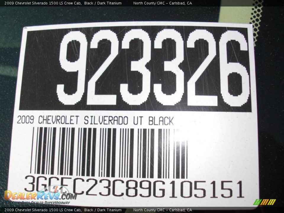 2009 Chevrolet Silverado 1500 LS Crew Cab Black / Dark Titanium Photo #6