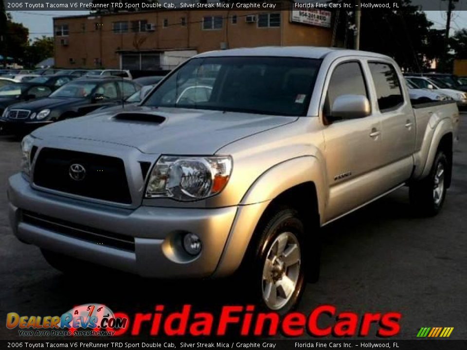 2006 Toyota Tacoma V6 PreRunner TRD Sport Double Cab Silver Streak Mica / Graphite Gray Photo #1