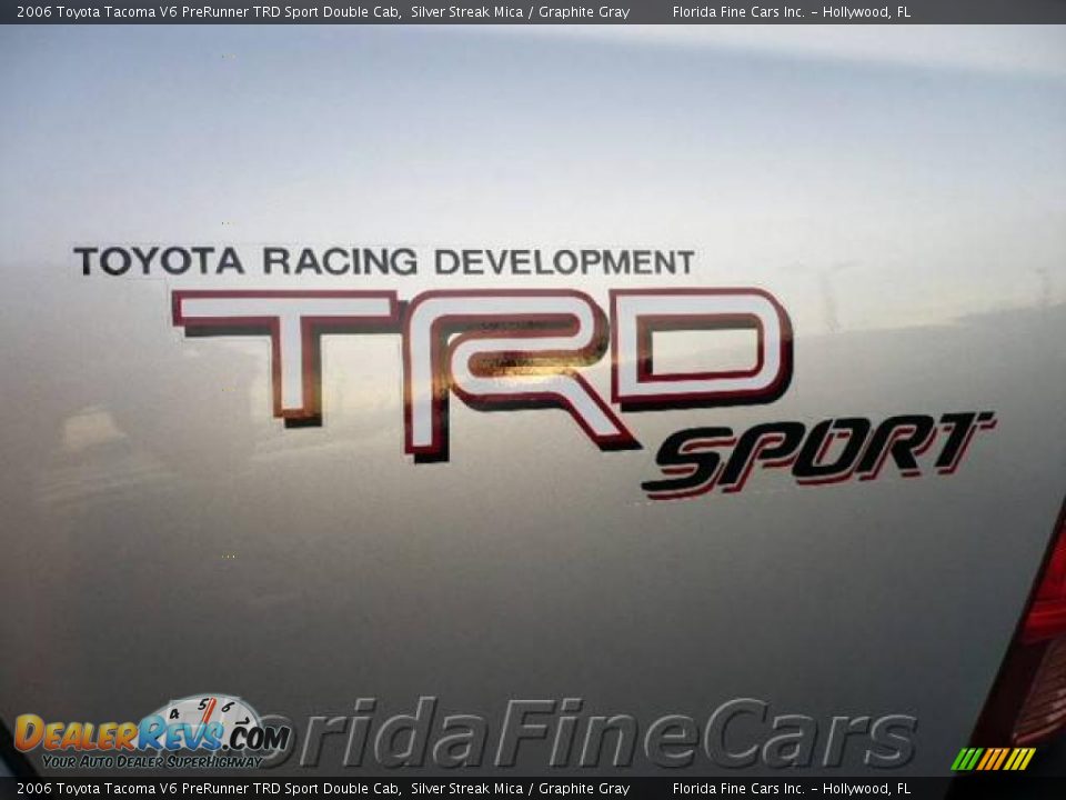2006 Toyota Tacoma V6 PreRunner TRD Sport Double Cab Silver Streak Mica / Graphite Gray Photo #7