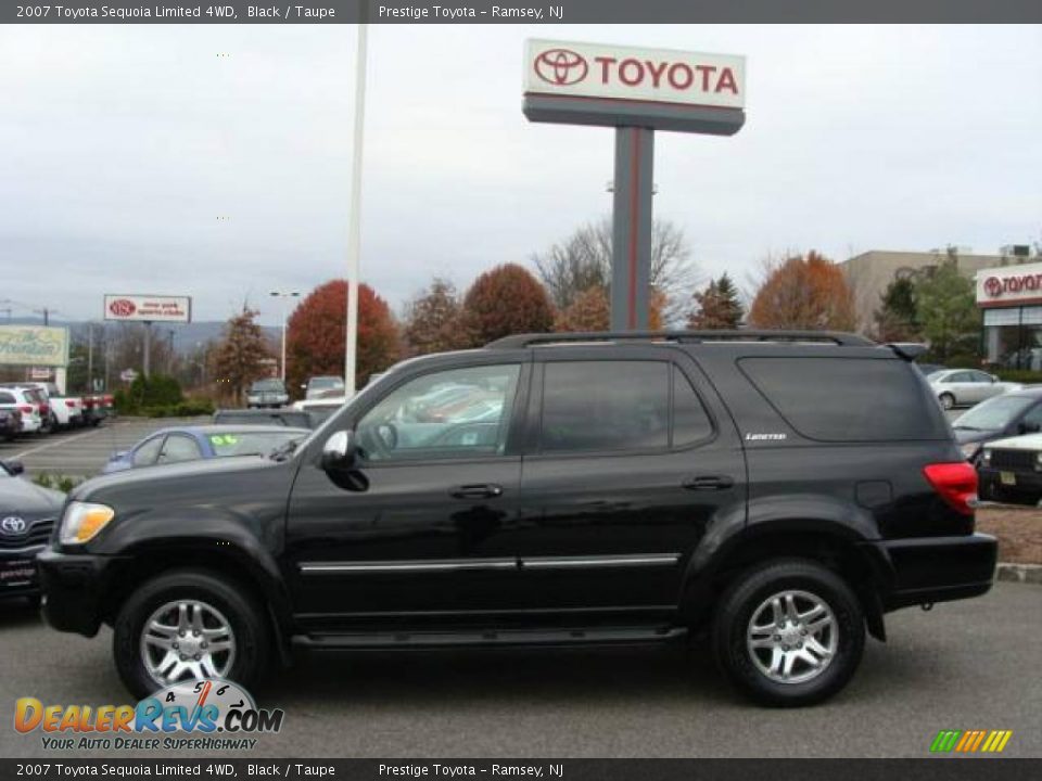 2007 Toyota Sequoia Limited 4WD Black / Taupe Photo #3