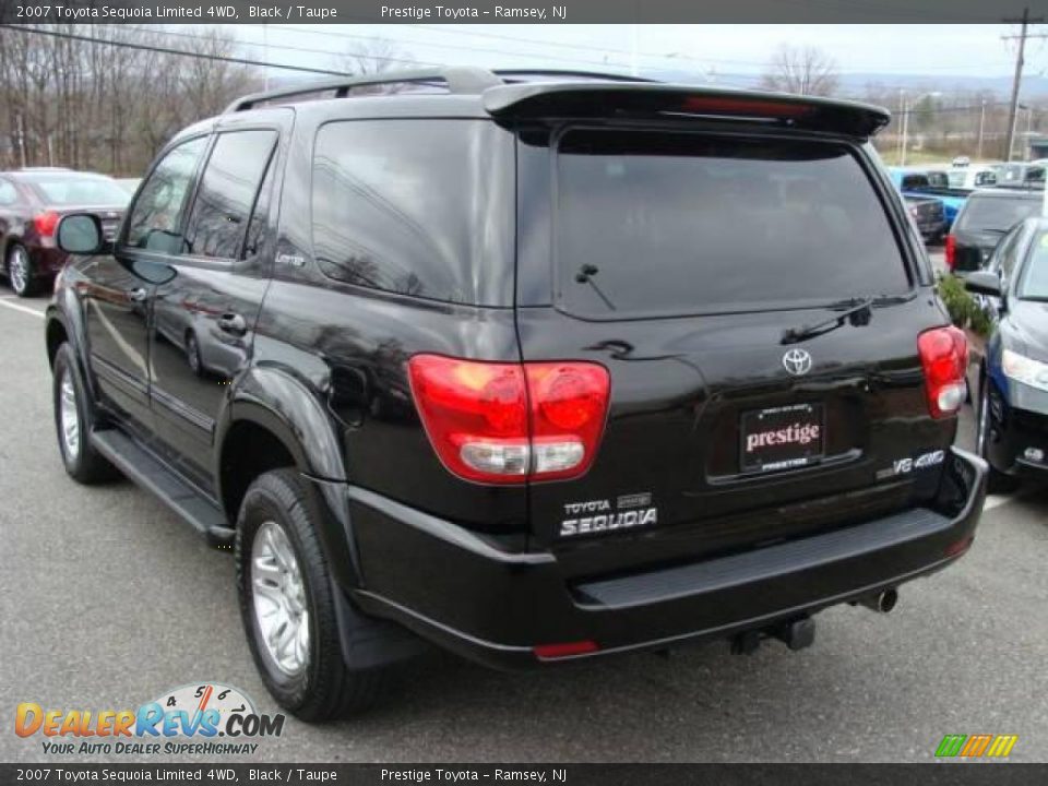 2007 Toyota Sequoia Limited 4WD Black / Taupe Photo #4