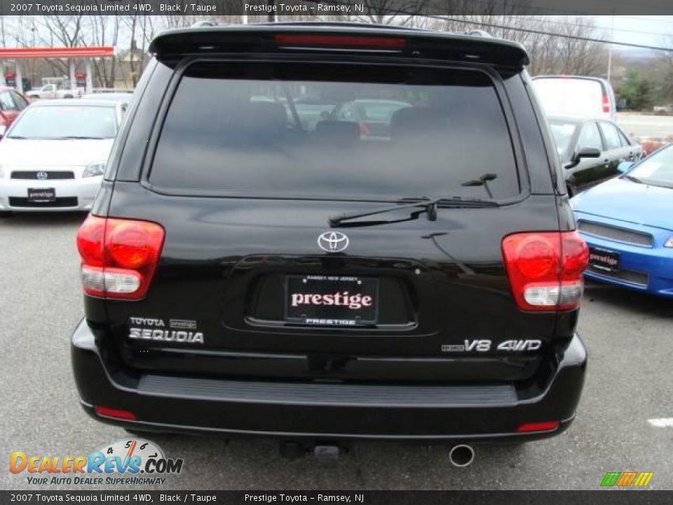 2007 Toyota Sequoia Limited 4WD Black / Taupe Photo #5