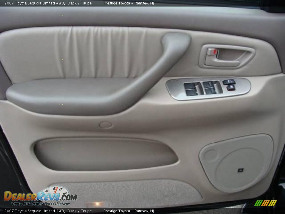 2007 Toyota Sequoia Limited 4WD Black / Taupe Photo #6