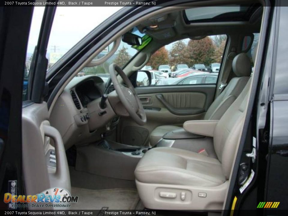 2007 Toyota Sequoia Limited 4WD Black / Taupe Photo #7