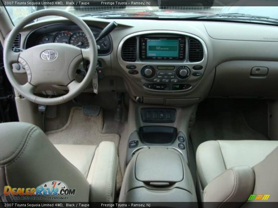2007 Toyota Sequoia Limited 4WD Black / Taupe Photo #9