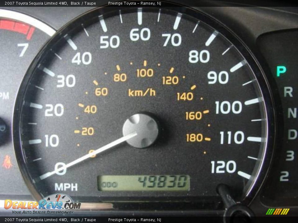 2007 Toyota Sequoia Limited 4WD Black / Taupe Photo #10