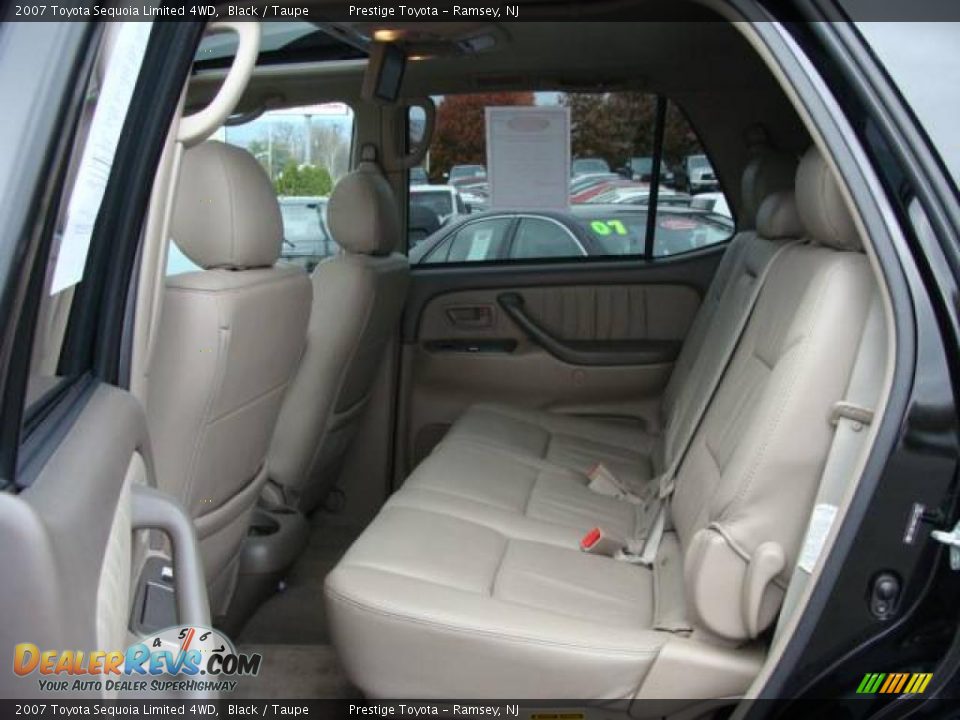 2007 Toyota Sequoia Limited 4WD Black / Taupe Photo #13