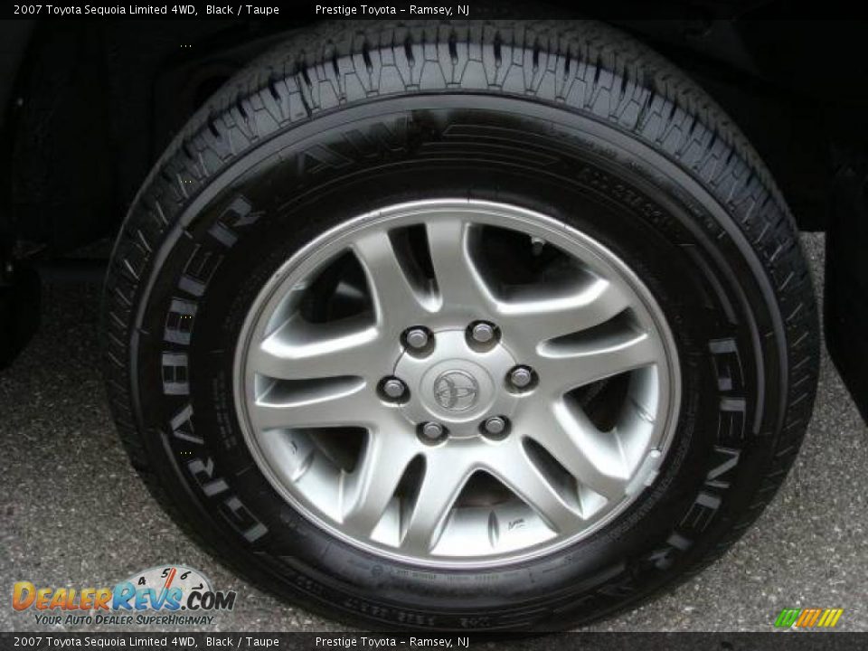 2007 Toyota Sequoia Limited 4WD Black / Taupe Photo #14