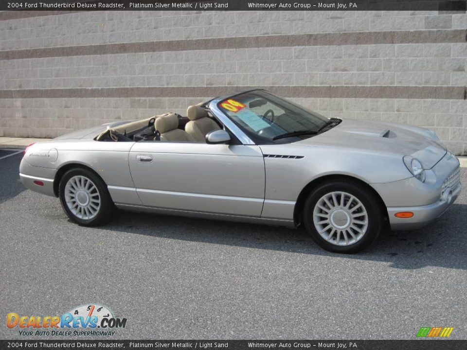 2004 Ford Thunderbird Deluxe Roadster Platinum Silver Metallic / Light Sand Photo #1