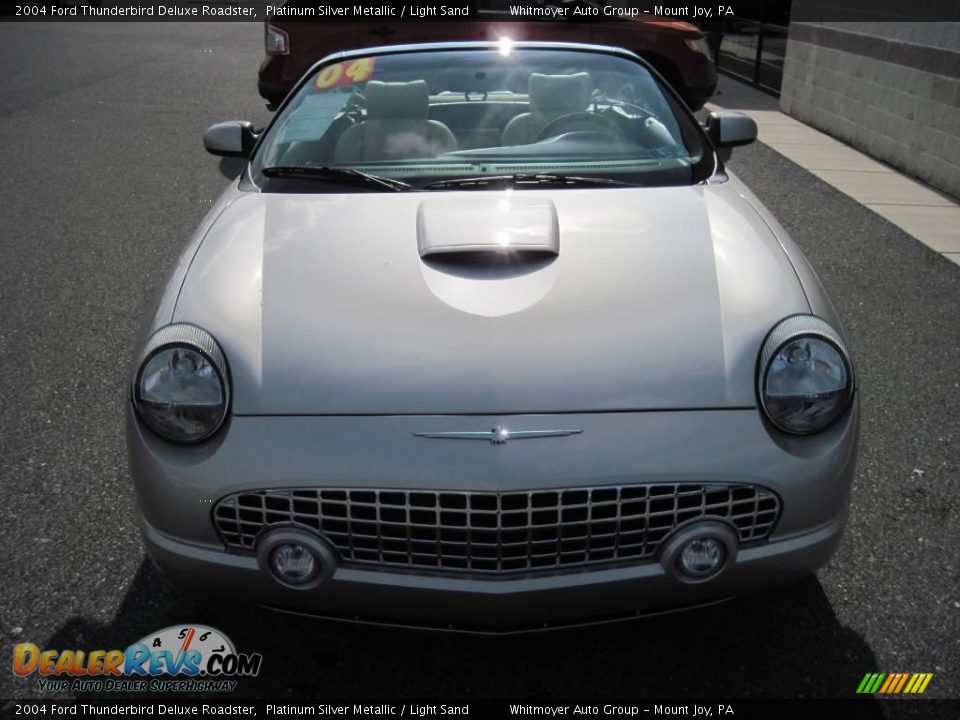 2004 Ford Thunderbird Deluxe Roadster Platinum Silver Metallic / Light Sand Photo #2