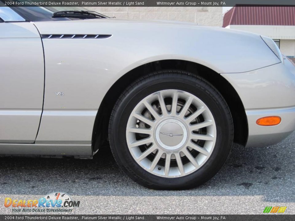 2004 Ford Thunderbird Deluxe Roadster Platinum Silver Metallic / Light Sand Photo #4