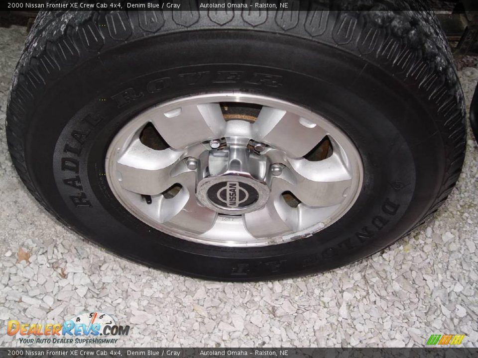 2000 Nissan Frontier XE Crew Cab 4x4 Denim Blue / Gray Photo #8