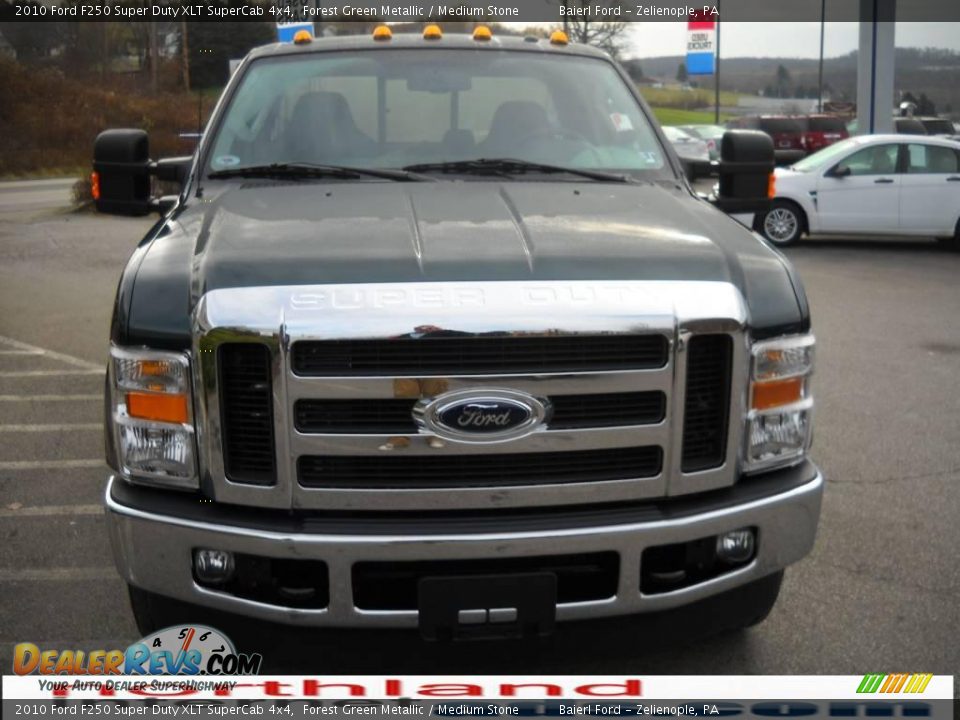 2010 Ford F250 Super Duty XLT SuperCab 4x4 Forest Green Metallic / Medium Stone Photo #3