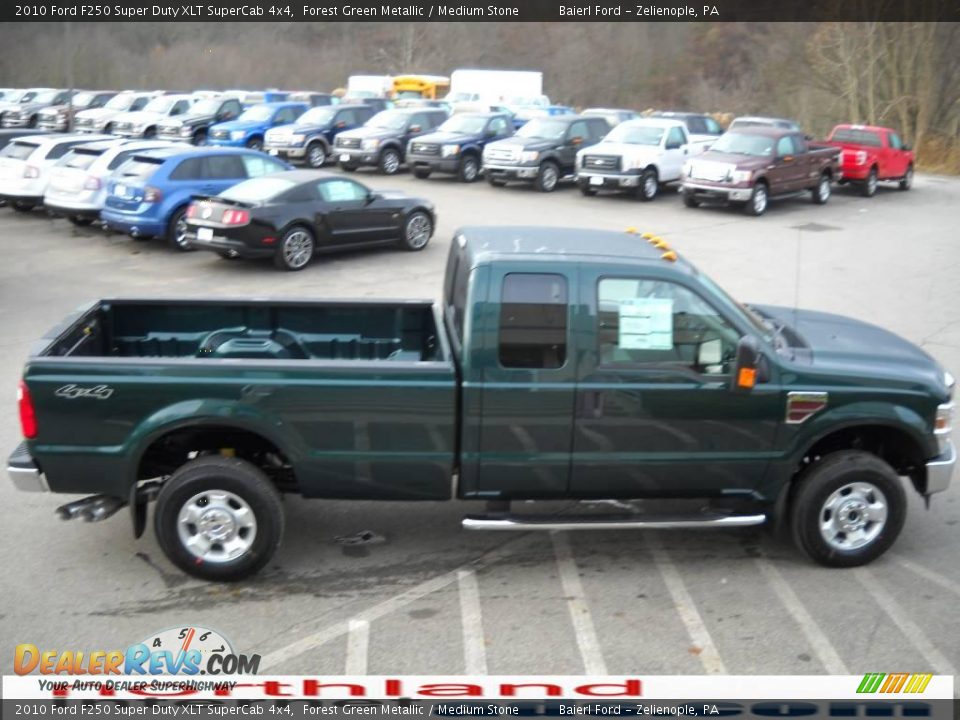 2010 Ford F250 Super Duty XLT SuperCab 4x4 Forest Green Metallic / Medium Stone Photo #4