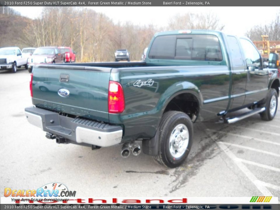 2010 Ford F250 Super Duty XLT SuperCab 4x4 Forest Green Metallic / Medium Stone Photo #5