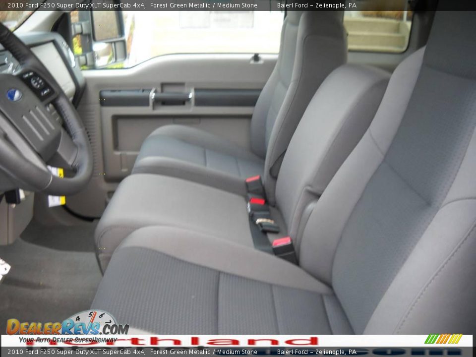 2010 Ford F250 Super Duty XLT SuperCab 4x4 Forest Green Metallic / Medium Stone Photo #10