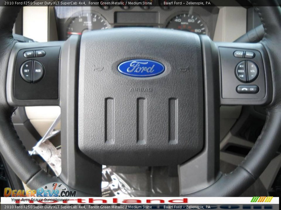 2010 Ford F250 Super Duty XLT SuperCab 4x4 Forest Green Metallic / Medium Stone Photo #19