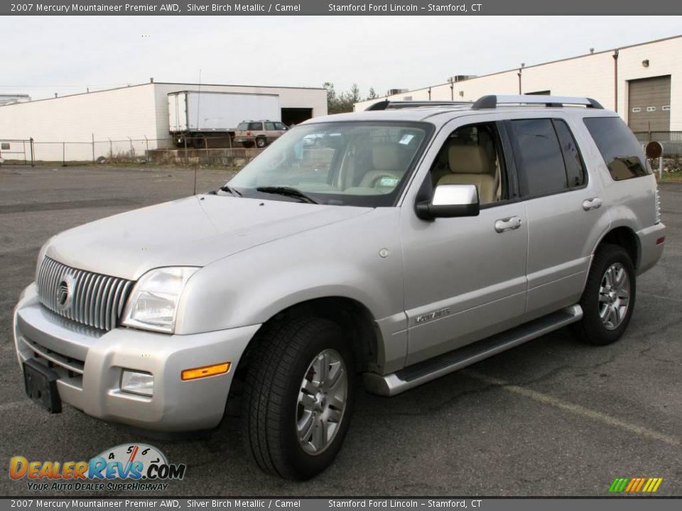 2007 Mercury Mountaineer Premier AWD Silver Birch Metallic / Camel Photo #1