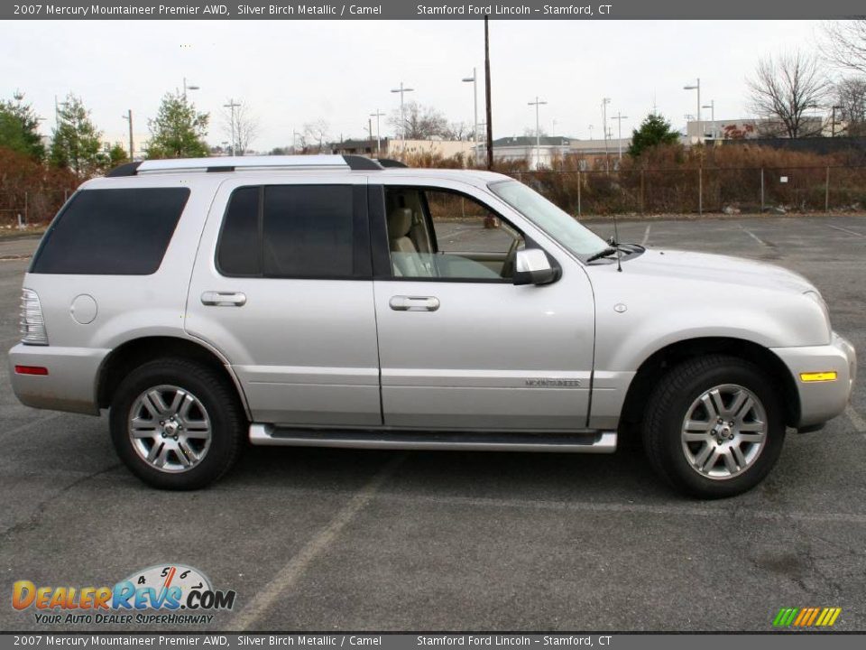 2007 Mercury Mountaineer Premier AWD Silver Birch Metallic / Camel Photo #4