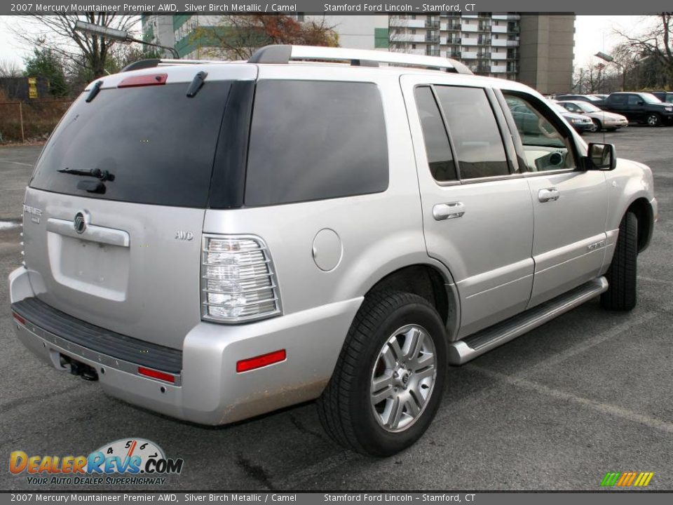 2007 Mercury Mountaineer Premier AWD Silver Birch Metallic / Camel Photo #5
