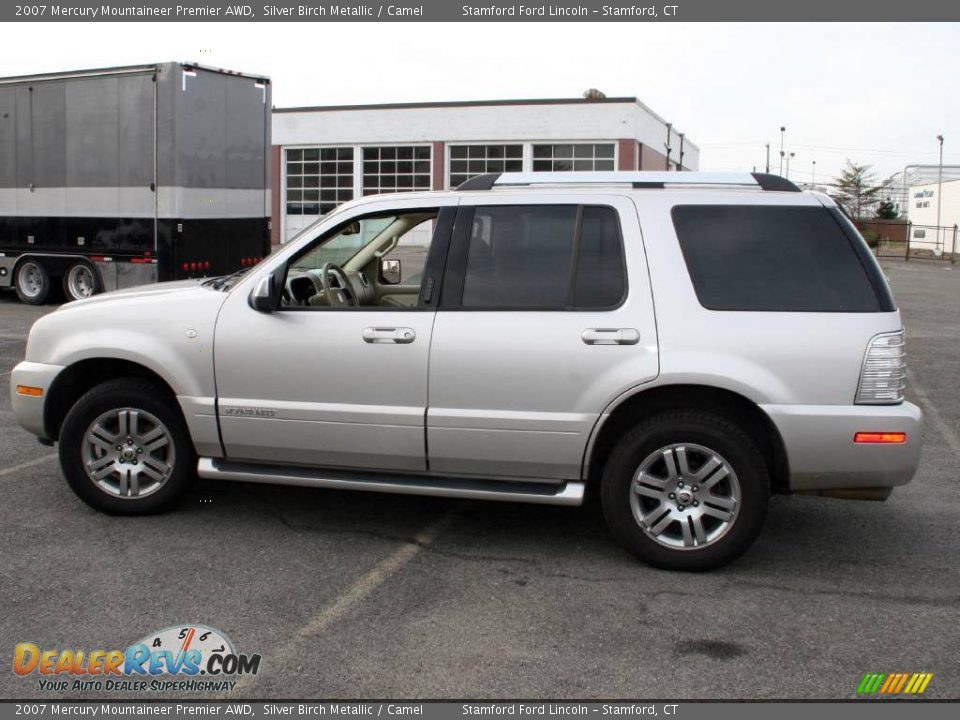 2007 Mercury Mountaineer Premier AWD Silver Birch Metallic / Camel Photo #10