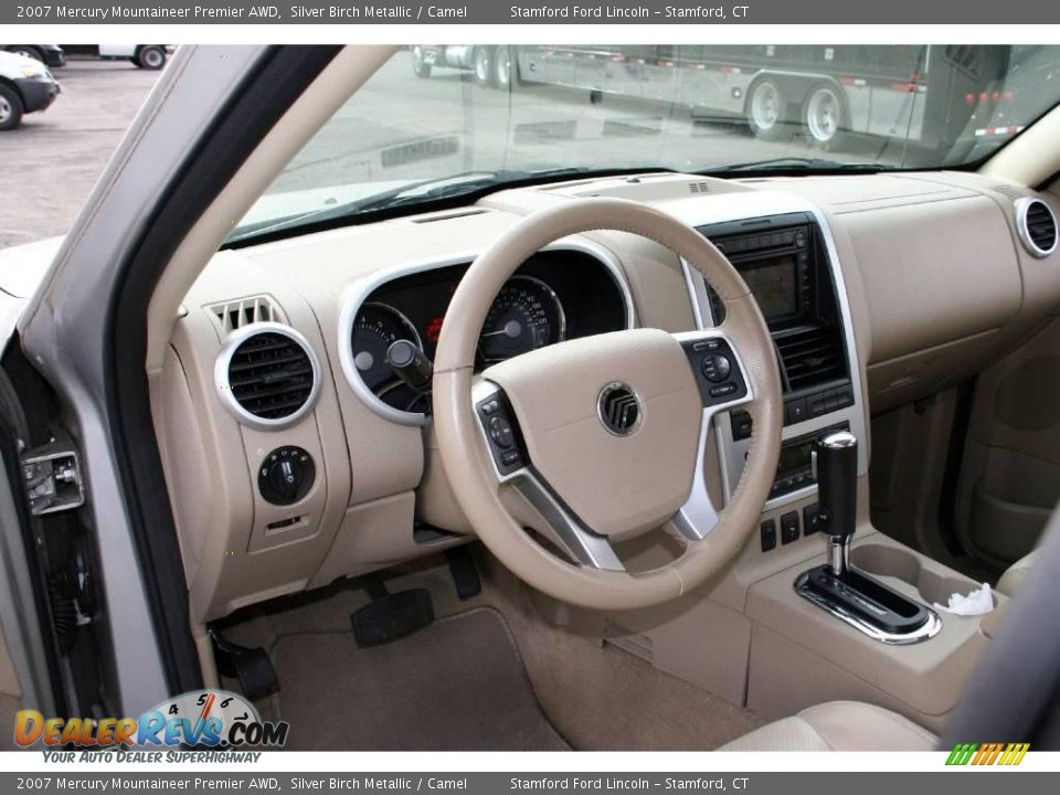 2007 Mercury Mountaineer Premier AWD Silver Birch Metallic / Camel Photo #11