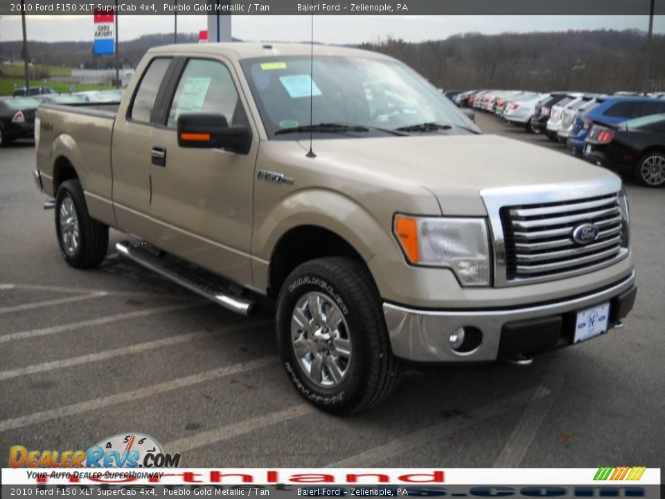 2010 Ford F150 XLT SuperCab 4x4 Pueblo Gold Metallic / Tan Photo #4