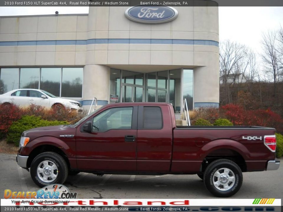 2010 Ford F150 XLT SuperCab 4x4 Royal Red Metallic / Medium Stone Photo #1