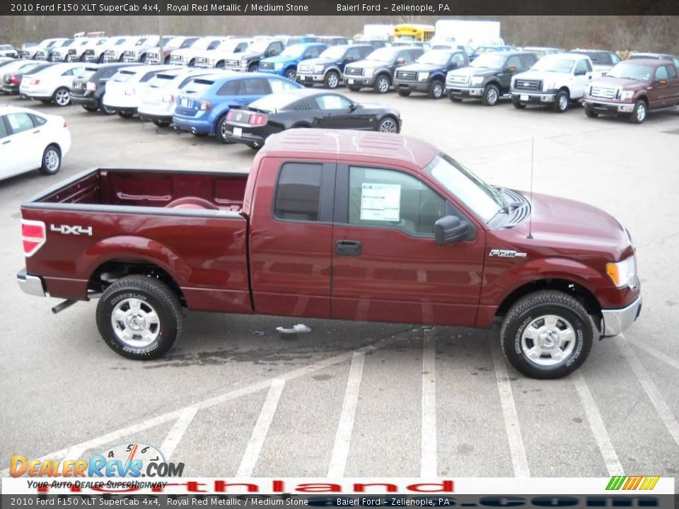2010 Ford F150 XLT SuperCab 4x4 Royal Red Metallic / Medium Stone Photo #5