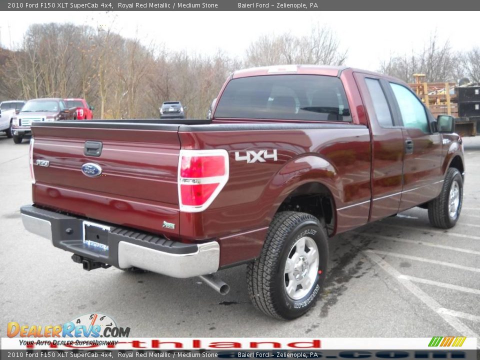 2010 Ford F150 XLT SuperCab 4x4 Royal Red Metallic / Medium Stone Photo #6
