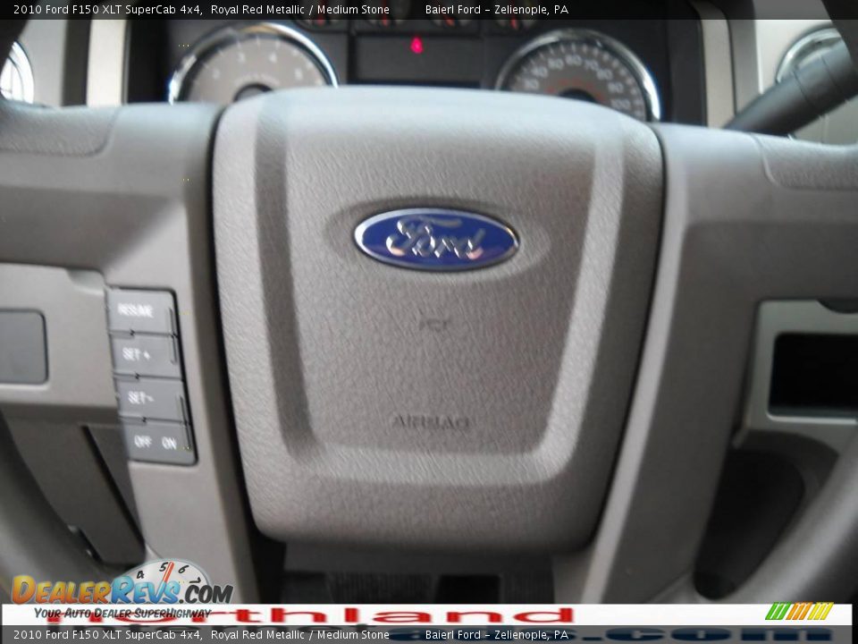 2010 Ford F150 XLT SuperCab 4x4 Royal Red Metallic / Medium Stone Photo #19