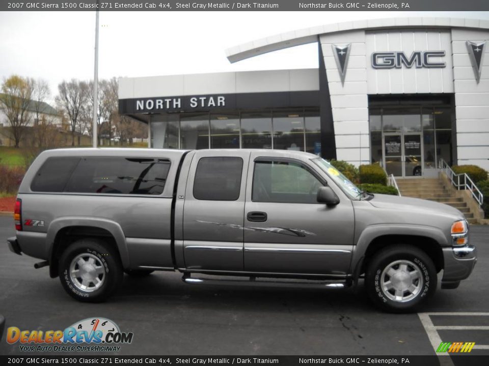 2007 GMC Sierra 1500 Classic Z71 Extended Cab 4x4 Steel Gray Metallic / Dark Titanium Photo #1