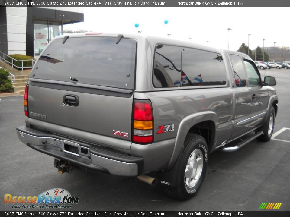 2007 GMC Sierra 1500 Classic Z71 Extended Cab 4x4 Steel Gray Metallic / Dark Titanium Photo #2