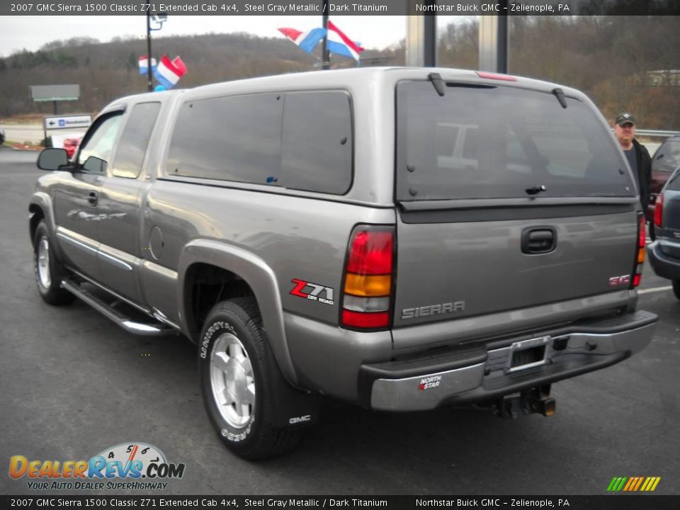 2007 GMC Sierra 1500 Classic Z71 Extended Cab 4x4 Steel Gray Metallic / Dark Titanium Photo #4