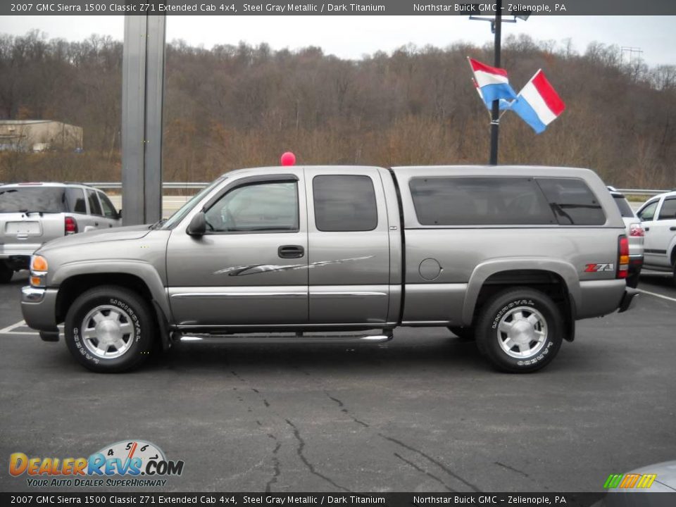 2007 GMC Sierra 1500 Classic Z71 Extended Cab 4x4 Steel Gray Metallic / Dark Titanium Photo #5