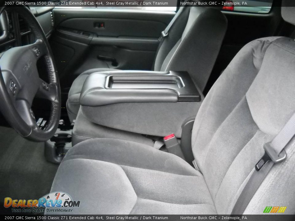 2007 GMC Sierra 1500 Classic Z71 Extended Cab 4x4 Steel Gray Metallic / Dark Titanium Photo #8