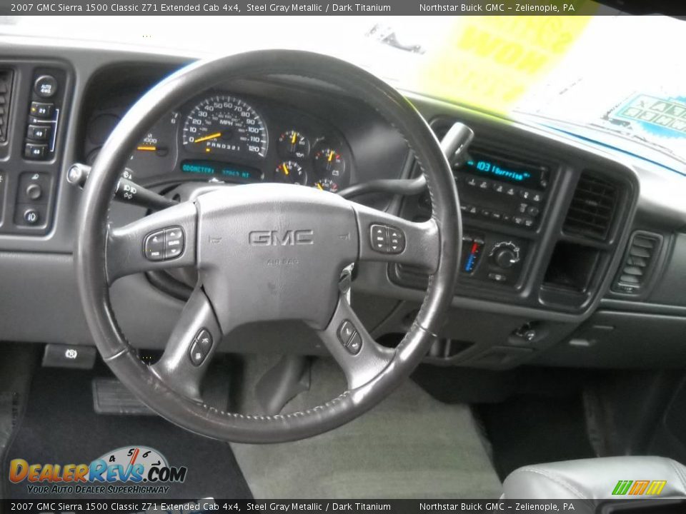 2007 GMC Sierra 1500 Classic Z71 Extended Cab 4x4 Steel Gray Metallic / Dark Titanium Photo #11