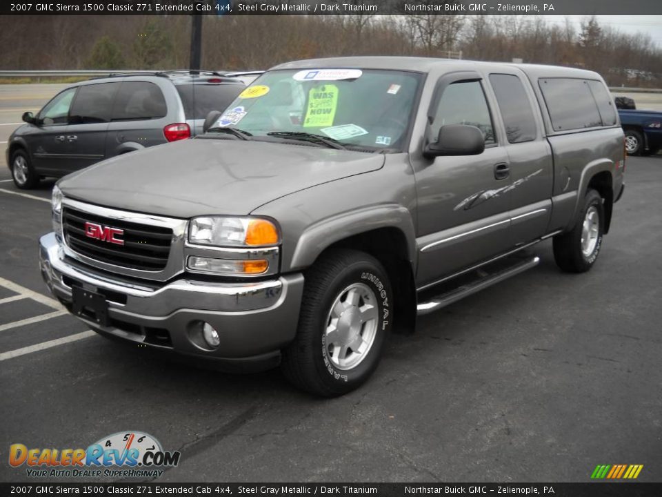 2007 GMC Sierra 1500 Classic Z71 Extended Cab 4x4 Steel Gray Metallic / Dark Titanium Photo #14