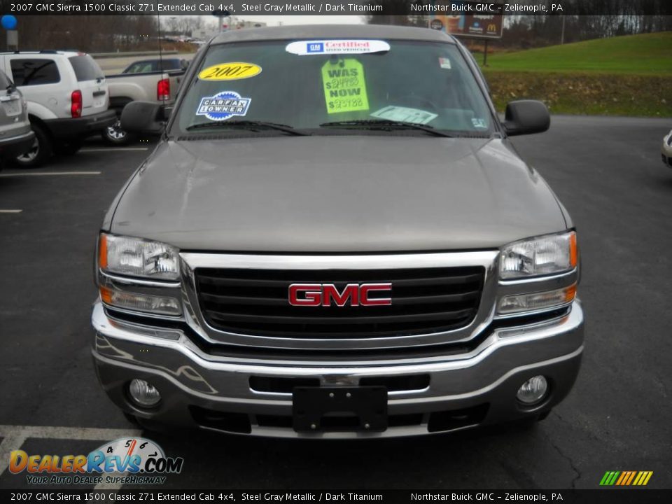 2007 GMC Sierra 1500 Classic Z71 Extended Cab 4x4 Steel Gray Metallic / Dark Titanium Photo #15