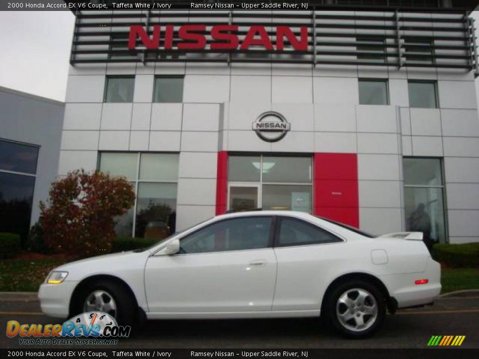 2000 Honda Accord EX V6 Coupe Taffeta White / Ivory Photo #6