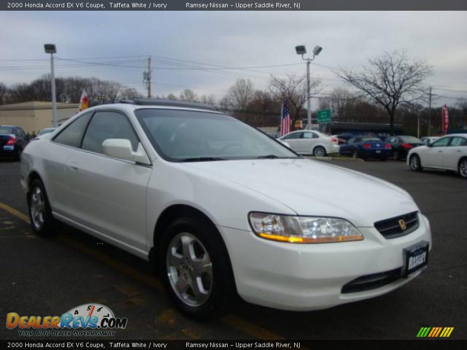 2000 Honda Accord EX V6 Coupe Taffeta White / Ivory Photo #14